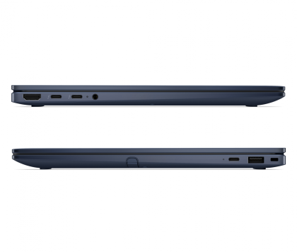 Laptop HP EliteBook X Flip G2i, Procesor Intel Core Ultra X7 358H up to 4.8GHz, 14" 2.8k (2880x1800) OLED 500nits, touch, ram 32GB 9600MHz LPDDR5x, 1TB SSD M.2 PCIe NVMe, Intel Arc B390 graphics, culoare Atmospheric Blue, Windows11 Pro