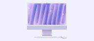 PC all in one Apple iMac 24 inch, Procesor Apple M4 CPU cu 8 nuclee, GPU cu 8 nuclee, Neural Engine 16 nuclee, 23.5" 4.5K (4480x2520) Retina 500niti, ram 16GB, 256GB SSD, tastatura INT, culoare purple, macOS Sequoia