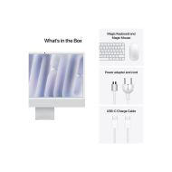 PC all in one Apple iMac 24 inch, Procesor Apple M4 CPU cu 8 nuclee, GPU cu 8 nuclee, Neural Engine 16 nuclee, 23.5" 4.5K (4480x2520) Retina 500niti, ram 16GB, 512GB SSD, tastatura INT, culoare silver, macOS Sequoia