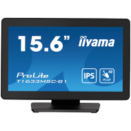IIYAMA TOUCH T1633MSC-B1 15.6" PCAP 10 points multi-touch 1920 x 1080 @60Hz 450 cd/m² 1000:1 5ms projective capacitive IP54 (front)