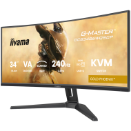 34" UW VA-panel, Curved Gaming 1500R,G-Master Gold Phoenix, 3440x1440-240Hz (21:9),0,4ms (MPRT),500cdm HDR400,FreeSync Premium,Speakers,2xHDMI (2.1) VRR/ALLM,2xDisplayPort, USB-C DOCK (LAN/KVM/95W PD),USB 2x3,2+1xC, PIP/PBP,13cm Height Adj. Stand