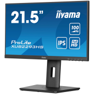 IIYAMA Monitor LED XUB2293HS-B6 21.5" IPS 1920 x 1080 @100Hz 16:9 250 cd/m² 1000:1 1ms HDMI DP USB Hub height, swivel, tilt, pivot (rotation both sides)