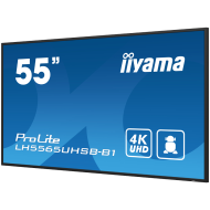IIYAMA LFD LH5565UHSB-B1 55" Vivid-Bright Display 4K 800cd/m² 3840 x 2160 @60Hz 1200:1 8ms Android 11 OS, iiSignage2, FailOver, EShare landscape, portrait