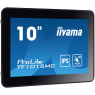The ProLite TF1015MC (10.1 inch) uses PCAP touch technology and is built into an eye catching bezel with edge-to-edge glass. Equipped with a foam seal finish it supports seamless integration into kiosks and provides IP65 rating.
