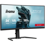 IIYAMA Monitor LED GCB3484WQSU-B1 34" VA 1500R 3440 x 1440 180Hz 21:9 500 cd 4000:1 0.4ms HDMI DP USB HUB Full Ergo