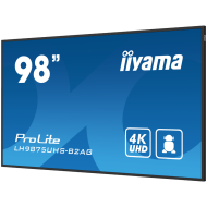 IIYAMA LFD LH9875UHS-B2AG  98" 4K UHD Professional Digital Signage display featuring Android OS, iiSignage² and OPS PC slot landscape, portrait Android 11 OS, iiSignage², FailOver, EShare