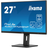 27" IPS-panel, 3840x2160 UHD, USB-C Dock (96W PD, LAN, DP-OUT, USB 3x3.2+1xC(15W)), 4ms, 15cm height adj. stand, 350cd/m2, HDMI, DisplayPort, Speakers