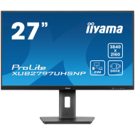27" IPS-panel, 3840x2160 UHD, USB-C Dock (96W PD, LAN, DP-OUT, USB 3x3.2+1xC(15W)), 4ms, 15cm height adj. stand, 350cd/m2, HDMI, DisplayPort, Speakers