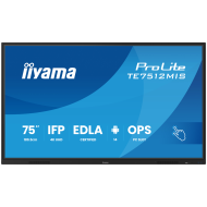 75" iiWare13E , Android 14, 8/128GB, 40-Points PureTouch IR with Zero Gap - Air bonding, 3840x2160, UHD VA panel, Fan-less, Speakers 2x 20W front, VGA, HDMI 2x HDMI-out, 2x USB-C max 65W PD), Audio mini-jack and Optical Out (S/PDIF), USB Touch Interf