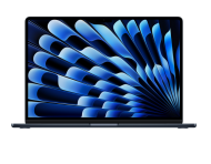 Laptop Apple MacBook Air 15", Procesor Apple M5 CPU cu 10 nuclee, GPU cu 10 nuclee, Neural Accelerators, 15.3"(2880 x 1864) IPS 500nits, ram 16GB, 512GB SSD, tastatura INT, culoare Midnight, macOS Tahoe