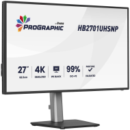 IIYAMA 27" IPS BLACK 2.0 panel, 3840x2160 UHD, DCI-P3 99%, Pantone Certified, Delta E 2, USB-C Dock (LAN 96W PD DP-OUT), 4ms, 15cm height adj. stand, 450cd/m2, CR 3000:1, HDMI, DisplayPort, Speakers, USB HUB (3x 3.2+1xC)