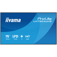 IIYAMA LFD LH7564UHS-B1AG 75" VA 3840 x 2160 60Hz 500 cd 5000:1 6.5ms Android 14 OS, iiSignage, iiControl, iiShare, EShare, FailOver, TeamViewer, PDF & Media Player, iiBrowser, File manager