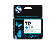 Cartus cerneala original HP 712, culoare cyan pentru HP DesignJet T210, T230, T250, T630, T650/ Studio, capacitate 29 ml.