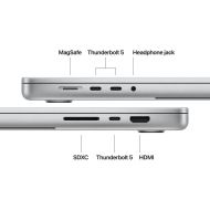 Laptop Apple MacBook Pro 16, Procesor Apple M5 MAX, CPU cu 18 nuclee, GPU cu 40 nuclee, 16 nuclee Neural Engine, Neural Accelerators, 16.2"(3456x2234) Liquid Retina XDR 1000nits, ram 128GB, 4TB SSD, tastatura INT, culoare Silver, macOS Tahoe