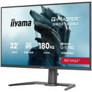 IIYAMA Monitor LED GB3272QSU-B1 31.5" Fast IPS 2560x1440 180Hz 400cd 1000:1 0.5ms 2xHDMI USB Hub height, swivel, tilt