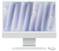 PC all in one Apple iMac 24 inch, Procesor Apple M4 CPU cu 8 nuclee, GPU cu 8 nuclee, Neural Engine 16 nuclee, 23.5" 4.5K (4480x2520) Retina 500niti, ram 16GB, 256GB SSD, tastatura ROM, culoare silver, macOS Sequoia