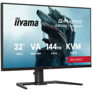 IIYAMA Gaming Monitor 32 VA Gaming G-Master Red Eagle FreeSync Premium 3840x2160 144Hz 400cd/m2 2xHDMI 2.1 DisplayPort USB-C 95W PD KVM 0.6ms MPRT speakers USB 2x3.2 2xC Black Tuner 15cm height adjustable stand