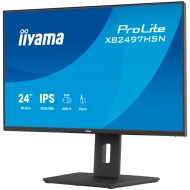 Iiyama ProLite XB2497HSN-B1, 60.5 cm , 23.8, 1920 x 1080 pixels, Full HD, LED, 1 ms, Black IPS monitor with USB-C docking, LAN