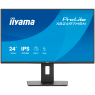 Iiyama ProLite XB2497HSN-B1, 60.5 cm , 23.8, 1920 x 1080 pixels, Full HD, LED, 1 ms, Black IPS monitor with USB-C docking, LAN