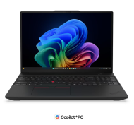 Laptop Lenovo ThinkPad T16 Gen 5 (Intel), Procesor Intel Core Ultra 7 355 up to 4.7GHz, 16" WUXGA (1920x1200) IPS 400nits Anti-glare, ram 16GB  6800MHz LPDDR5x, 1TB SSD M.2 PCIe NVMe, Intel Graphics, culoare black, Ubuntu