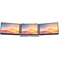 Portable monitor Blackview DCM6Pro Dual Screen 14inch 1920x1080 16:9 LCD 60Hz IPS 178 USB-C 3.1x2 Fullx1 Type-Cx1 PD3.0 FC 20V/5A 345x207x20.5mm Two screens can be lit up with just one cable connected to PC Grey Black