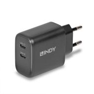 Incarcator Lindy 2x USB Type-C GaN 65W
