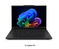 Laptop Lenovo ThinkPad T14 Gen 7 (Intel), Procesor Intel Core Ultra 7 355 up to 4.7GHz, 14" WUXGA (1920x1200) IPS 400nits Anti-glare, ram 32GB  6800MHz LPCAMM2 LPDDR5X, 1TB SSD M.2 2280 PCIe NVMe, Intel Graphics, culoare Black, Ubuntu